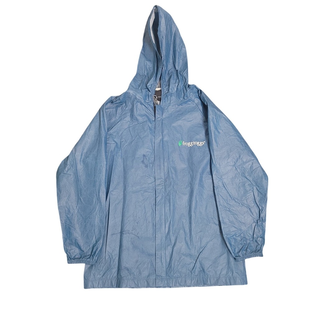 Frogg Toggs Small Blue Rain Jacket Mens Waterproof Hooded Lightweight Gorpcore